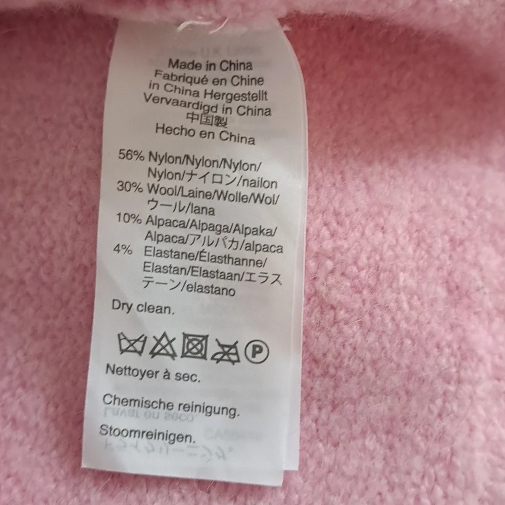 J.Crew Womens Fair Isle Turtleneck Soft Alpaca Wool Blend Sweater Pink/Tan SM‎